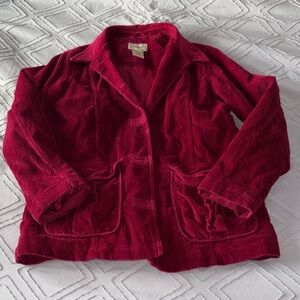 L.L. Bean Women's Berry coloured  Corduroy Blazer